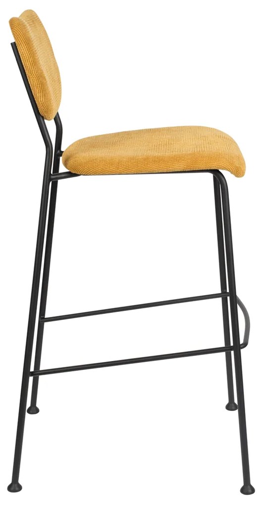 Zuiver Benson Hoge Barkruk Stof Okergeel