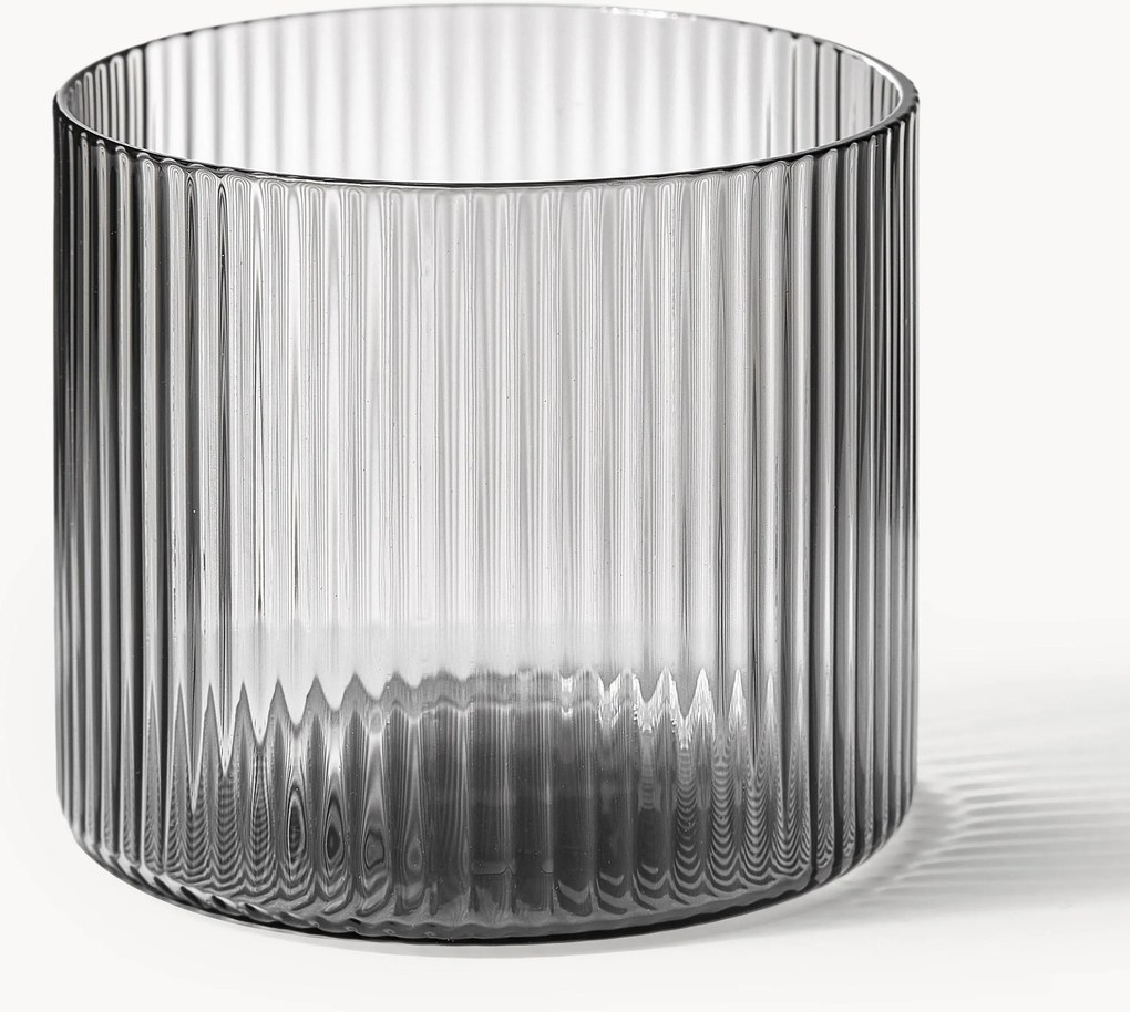 Mondgeblazen tumbler Ripple met reliëfpatroon, 4-delig, 200 ml