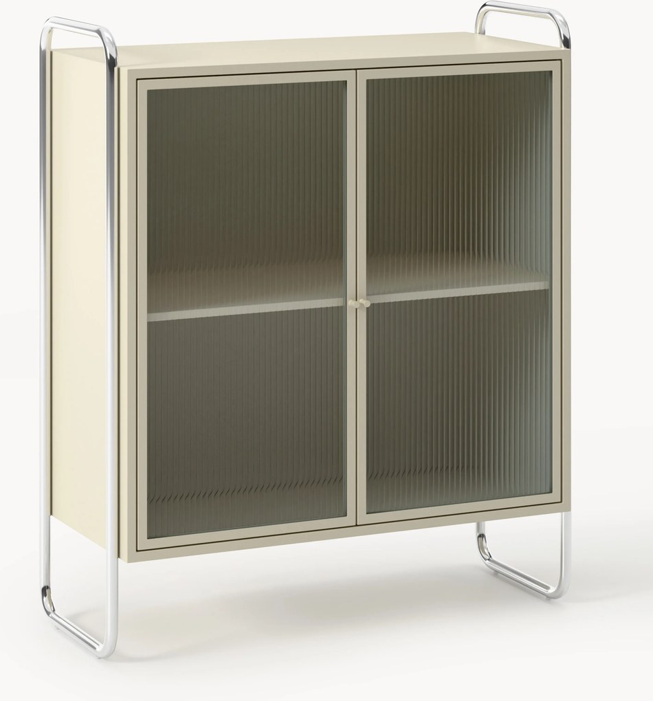 Metalen vitrinekast Robyn met glazen voorzijde