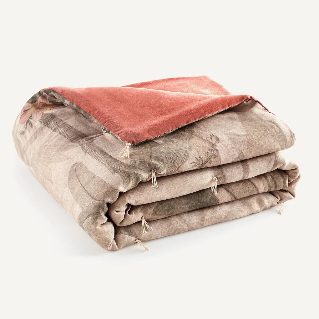 Boutis met palmbomenprint in linnen/katoen, Manali