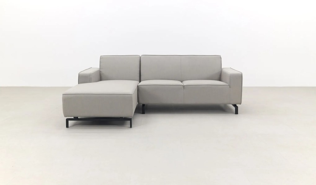 Boavista Sunbrella loungebank chaise longue - Nature Grey - 2-delig - rechts