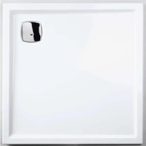 Hoesch Holland Design Line douchebak acryl vierkant 100x100x3cm met chroom sierdeksel wit 4011.010