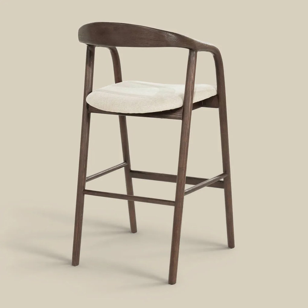 Eleonora Rayven Barkruk Hout Wabi Sabi Stijl Bruin