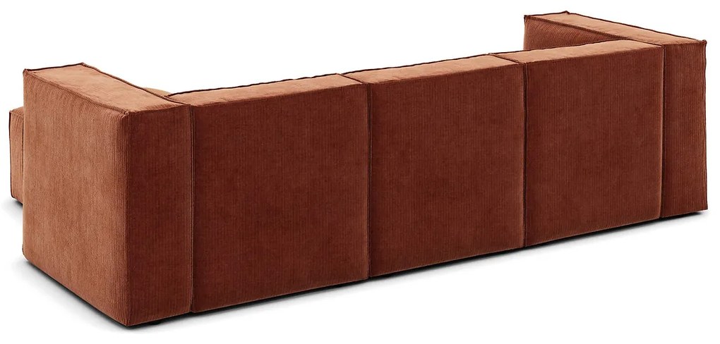 3-zits modulaire unit en vintage corduroy poef Seven