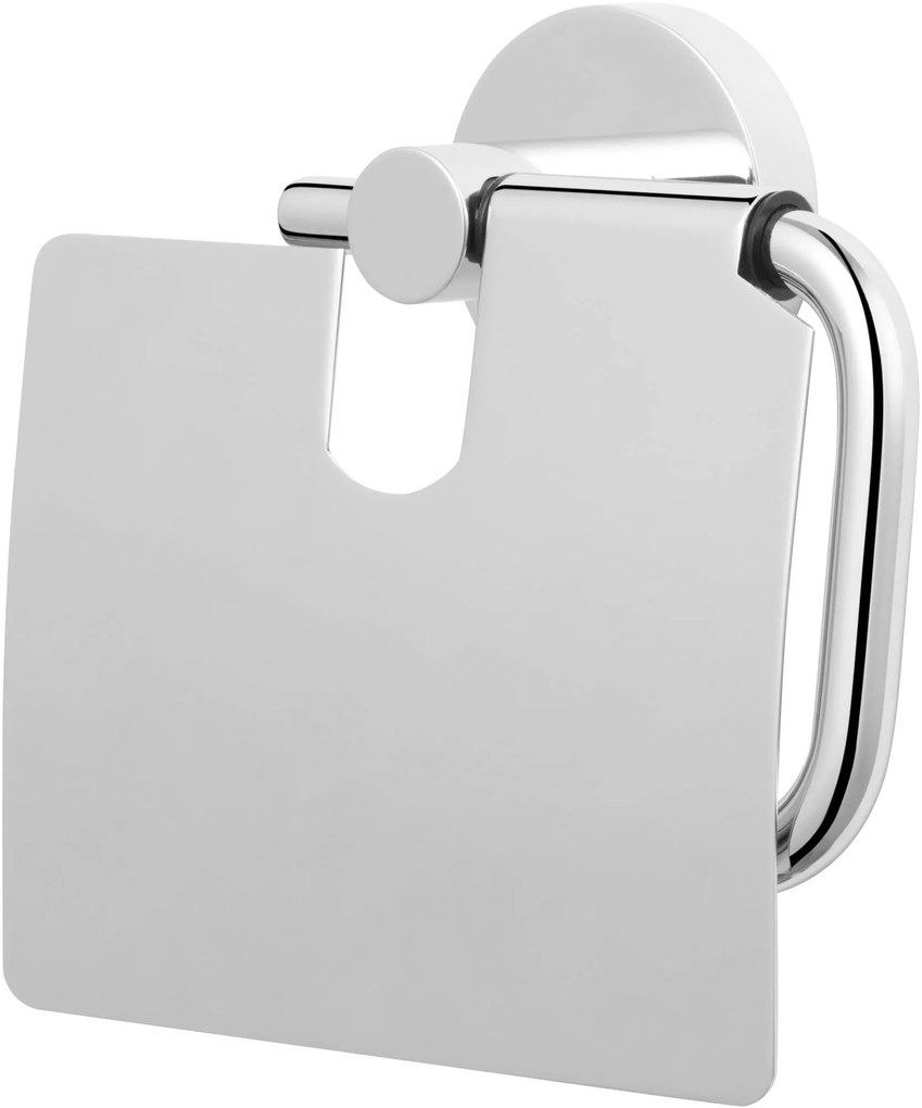 Saqu Eurotrend toiletrolhouder met klep chroom