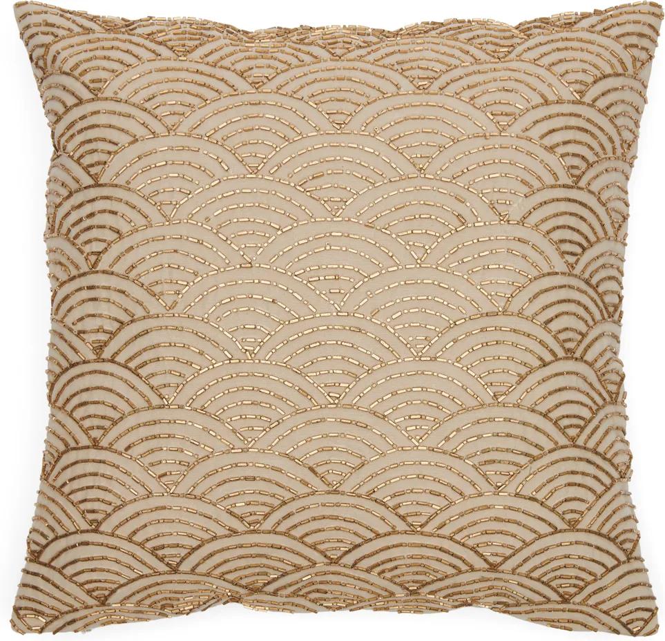 Rivièra Maison - Enchanting Beaded Pillow Cover - Kleur: beige