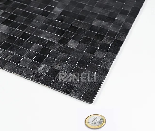 Zelfklevend Mozaiek Quadra Grijs - 30 cm x 30 cm x 0.40 cm | 0.5 kg | Paneli zelfklevende steenstrips