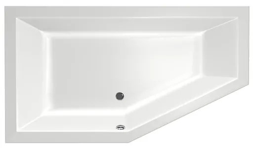 Xenz Society Hoekbad - 160x90x53 - afvoer Midden - Links - acryl - wit 6881-01