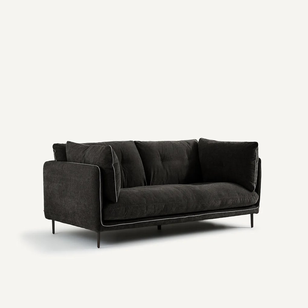 2-zits bank, chenille fluweel, Botero