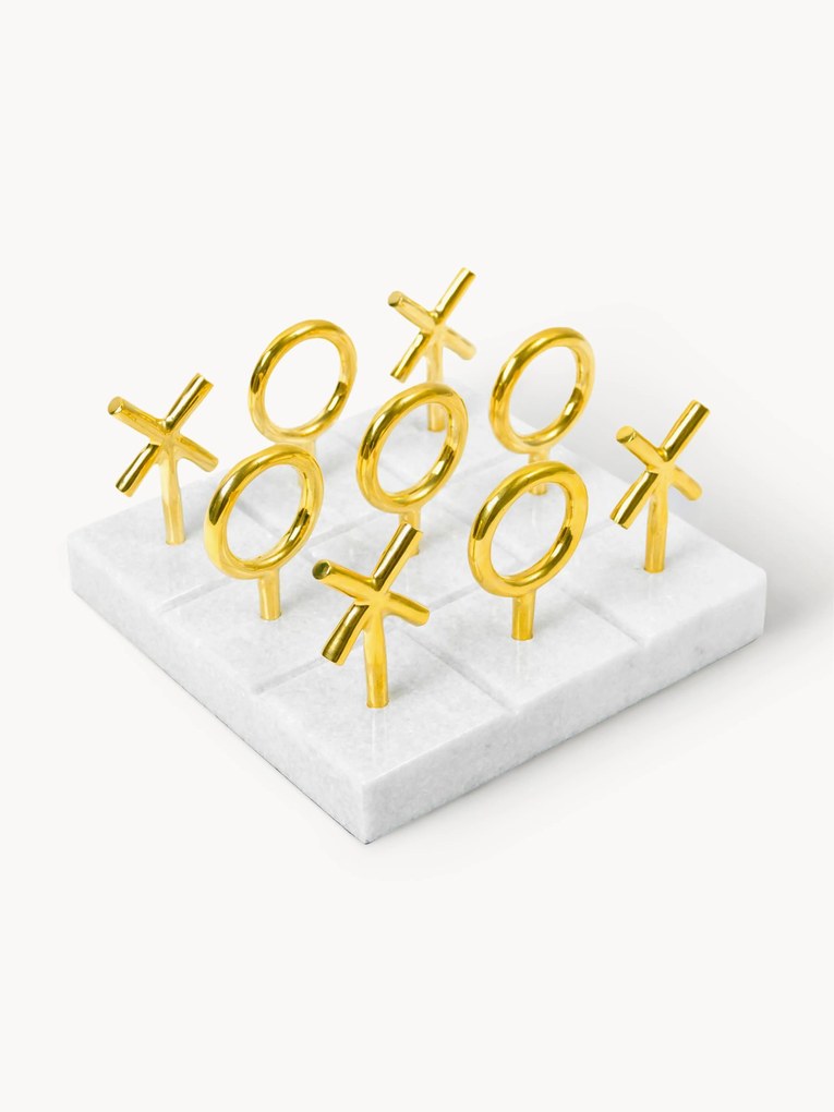 Tic-Tac-Toe Spiel Gold van marmer
