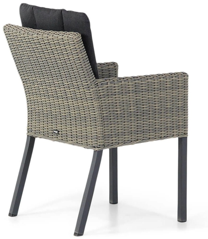 Tuinset 4 personen 90 cm Wicker Taupe Garden Collections Oxbow/Veneto