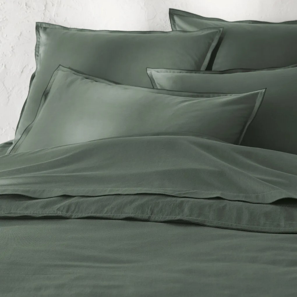 Kussensloop in gewassen katoensatijn van 118 draden, Victor uni