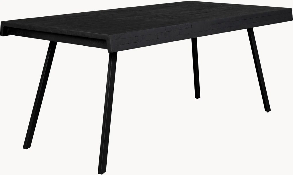 Eettafel Suri met teakhouten tafelblad, in verschillende formaten