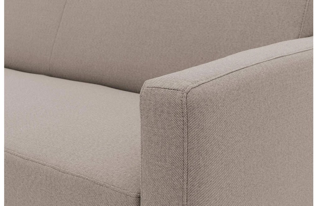 Goossens  Key West grijs, stof, 3-zits, modern design met ligelement links