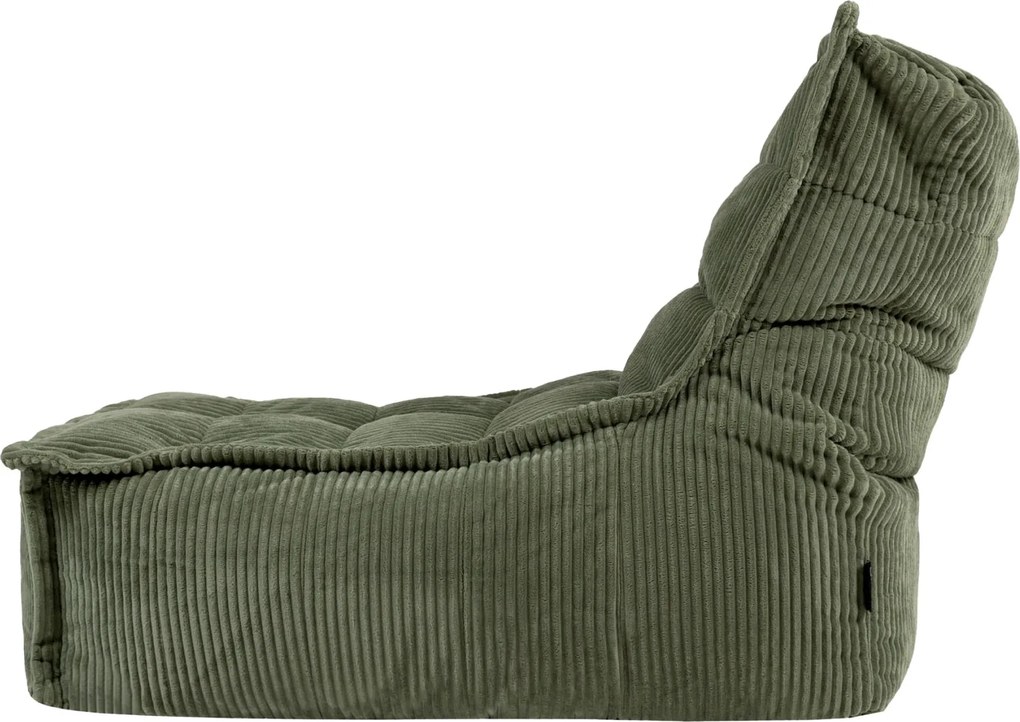 Dolce Zitzak Stoel Cord Lounger - Saliegroen