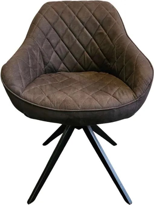 Tweedekans - Eetkamerstoel - Neil - met draaivoet - lederlook Toronto antraciet