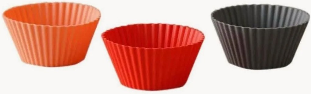 Siliconen muffinvormpjes Flexibel, 12-delig