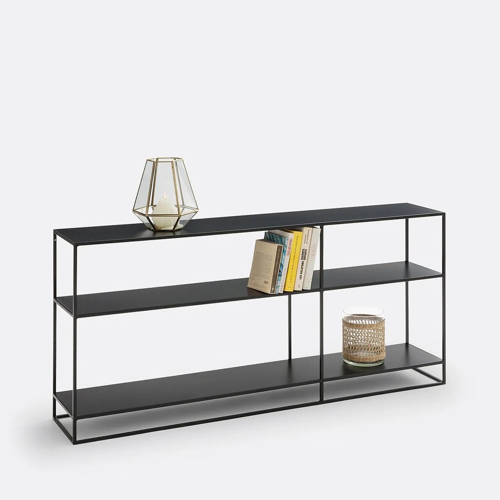 Lage boekenkast, staal metaal, 2 functies, MIVA