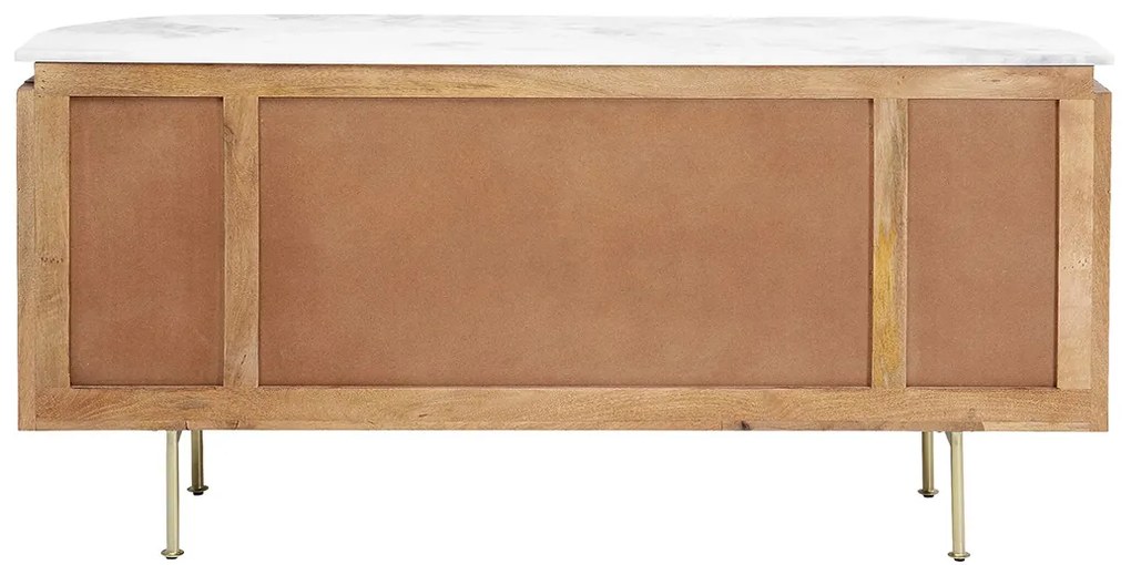 Kare Design Grace Dressoir Mangohout En Marmer - 160x45x78cm.