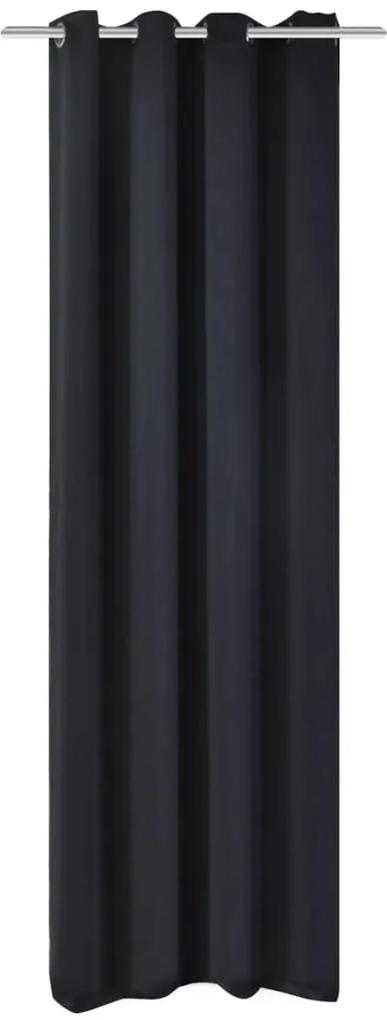 vidaXL Gordijn met metalen ringen verduisterend 270x245 zwart