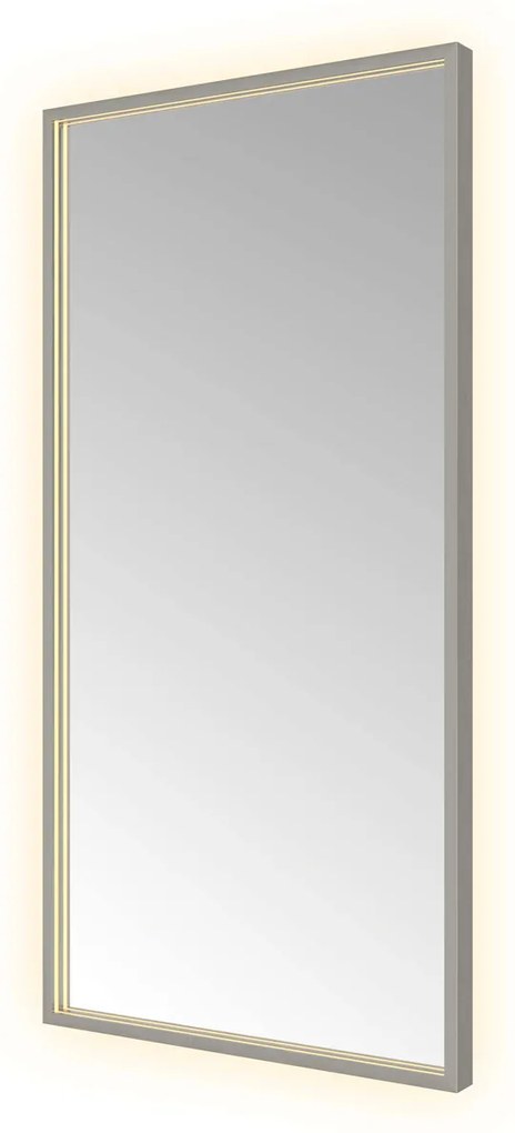 Hotbath &More Square rechthoekige spiegel 50x100cm geborsteld gunmetal PVD