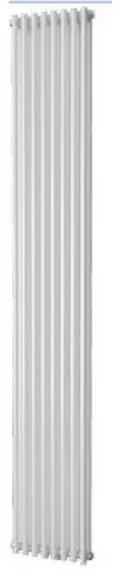 Plieger Venezia M designradiator dubbel verticaal met middenaansluiting 1970x304mm 1168W parelgrijs (pearl grey) 7253094