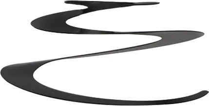 Stalen lampenkap zwart 20 cm - Spiraal