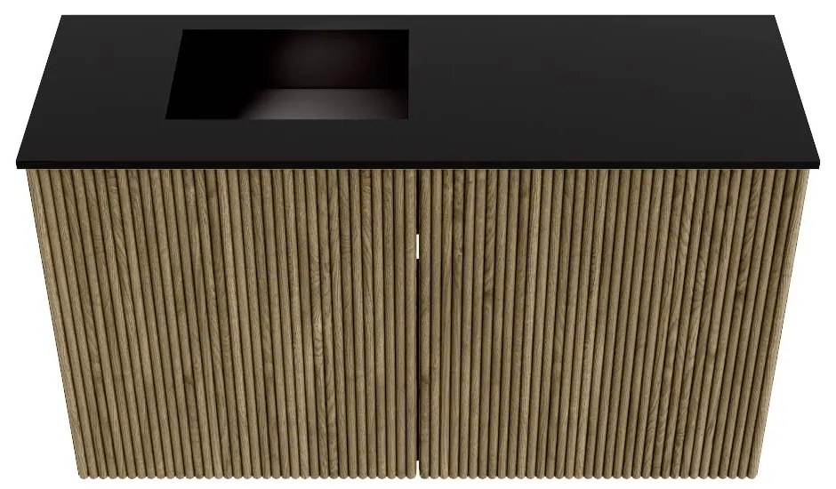 Mondiaz Joya 70cm toiletmeubel dusk met wastafel faye links zonder kraangat urban