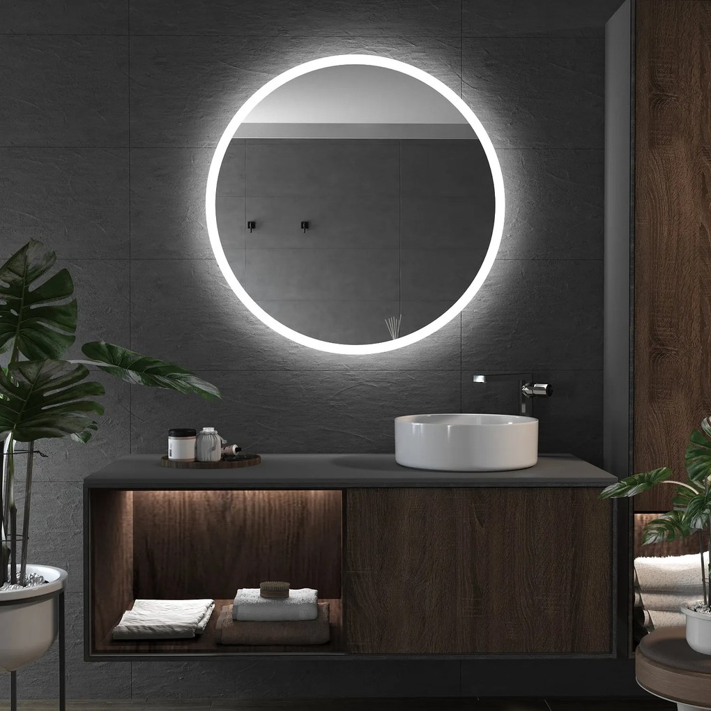 Ronde spiegel met verlichting E1