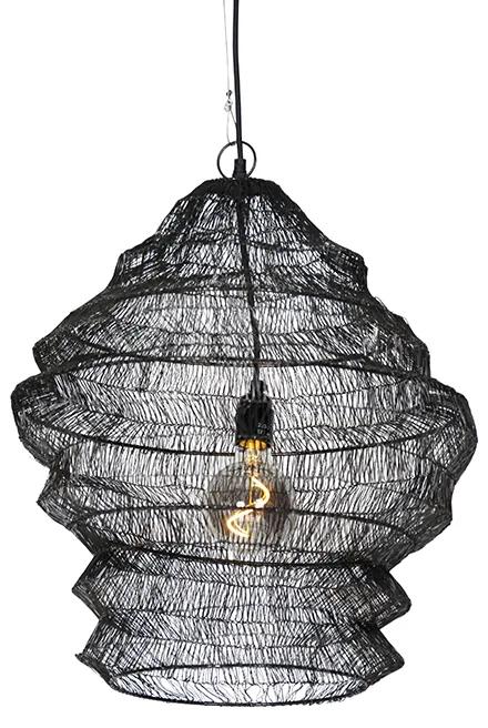 Eettafel / Eetkamer Oosterse hanglamp zwart 45 cm - VadiOosters E27 rond Binnenverlichting Lamp
