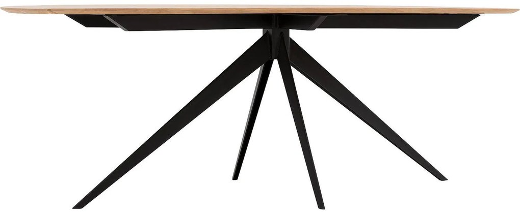 Goossens Excellent Eettafel Uniek, Semi rond 220 x 100 cm