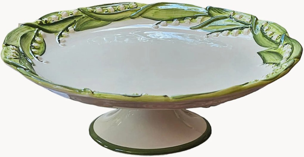 Handbeschilderde taartplateau Lily of the Valley