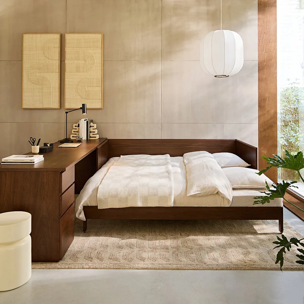 2-persoons bankbed, walnootfineer, Working