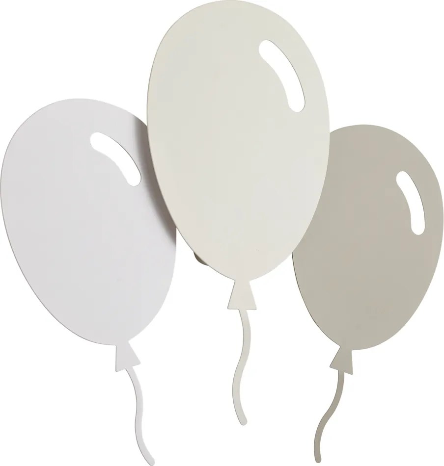 Kinder wandlamp wit met beige incl. LED 3-staps dimbaar - Balloon