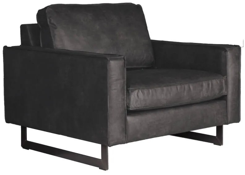 Loveseat - Riverdance - leer Colorado antraciet 01