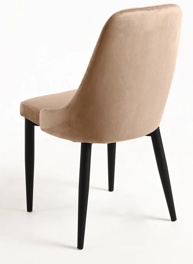 Set 4 Kan Fluwelen Stoelen