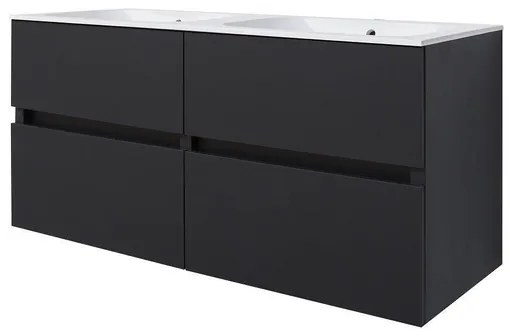 Best Design Bora Black Greeploos meubel onderkast 4 laden zonder wastafel 120 cm mat zwart 4007370