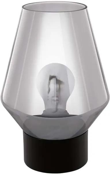 EGLO tafellamp Verelli - zwart/rookglas - Leen Bakker