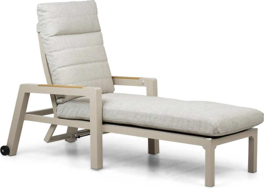 Lifestyle Garden Furniture Evora Ligbed Verstelbaar Aluminium Zand/Beige