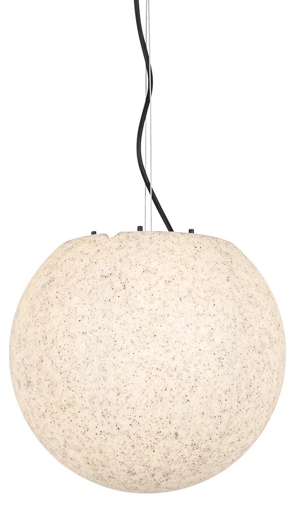 Moderne buiten hanglamp grijs 35 cm IP44 - Nura Modern E27 IP44 Buitenverlichting bol / globe / rond