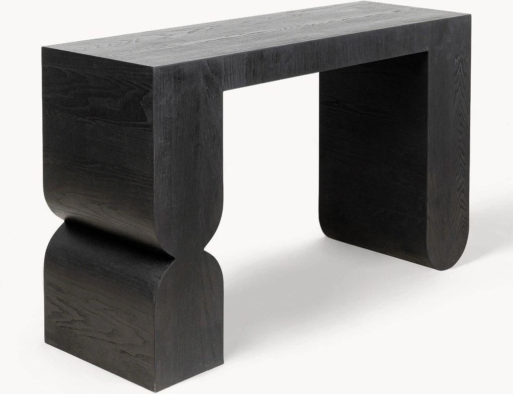 Handgemaakte houten console Curve