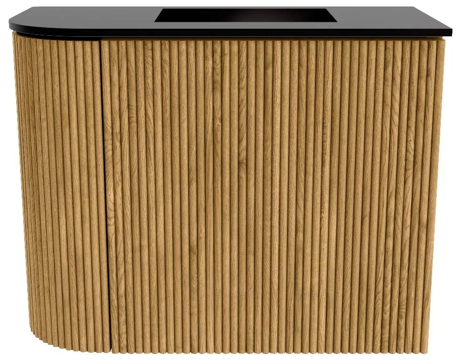 Mondiaz Joya 50cm toiletmeubel ronding links oak met wastafel faye rechts 1 kraangat urban
