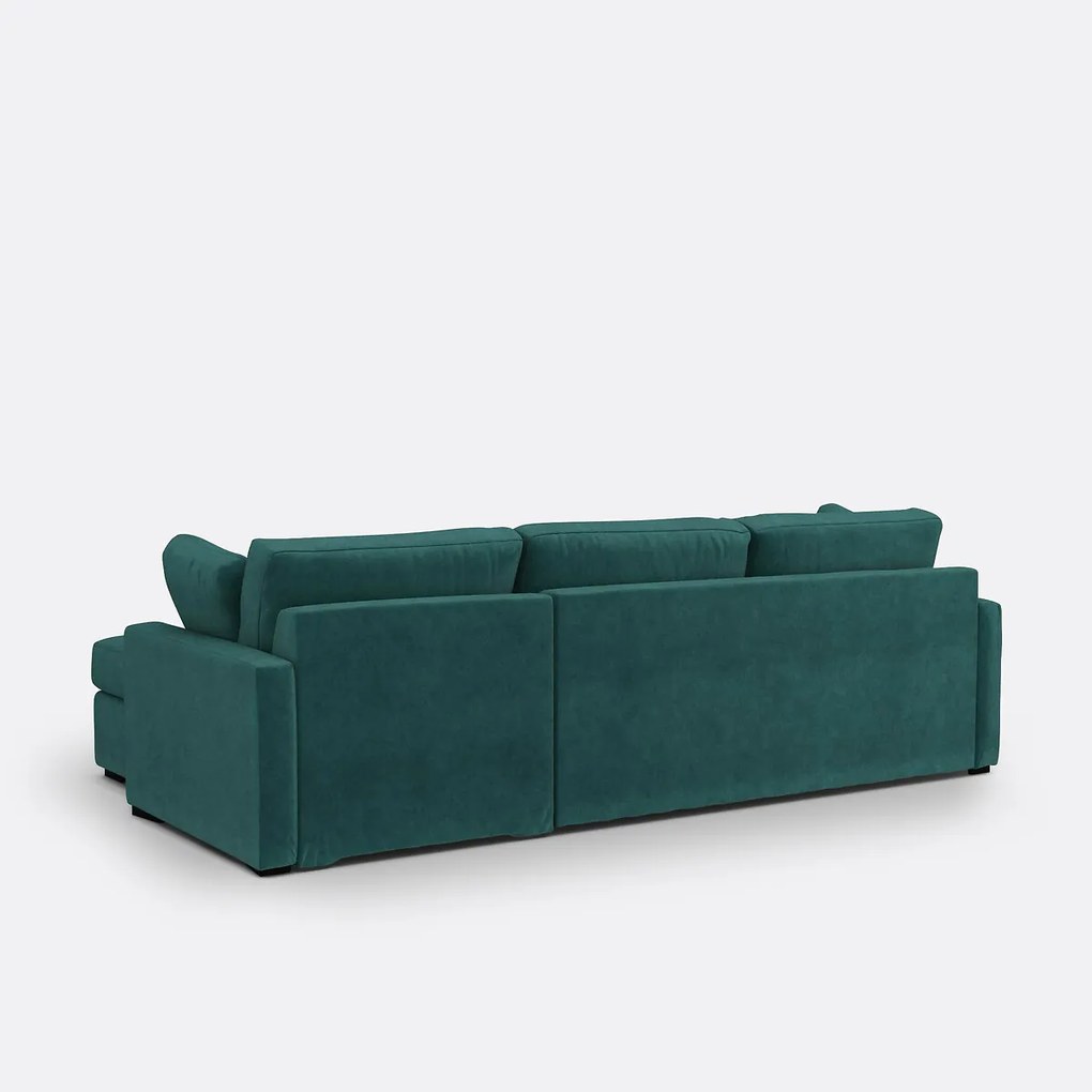 Hoekbank, omvormbaar, 4-zits, fluweel, Comfort Bultex®, TIMOR