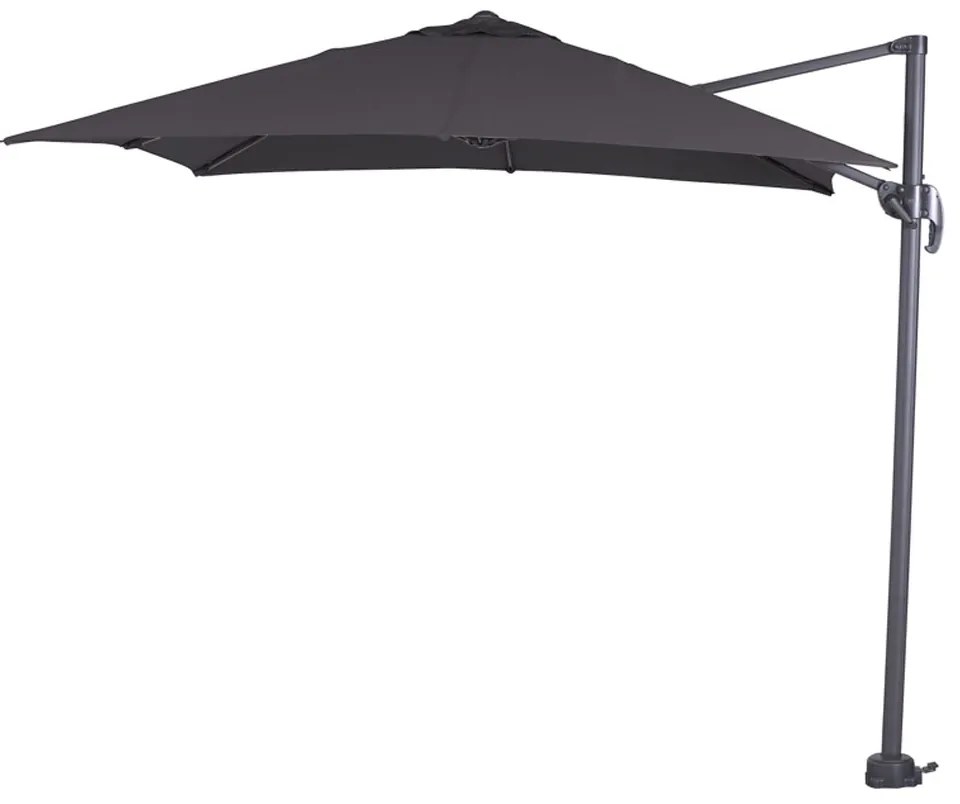 Garden Impressions Hawaii zweefparasol S 250x250 - donker grijs - zwart