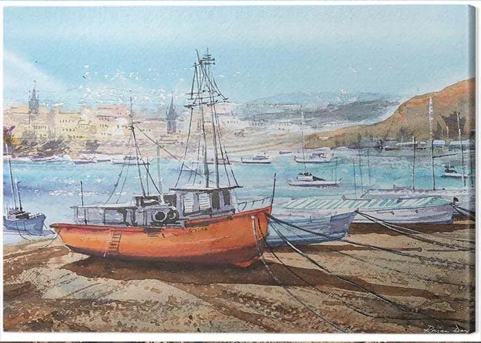 Print op canvas Rajan Dey - St. Mary‘s, Isles of Scilly, (40 x 50 cm)