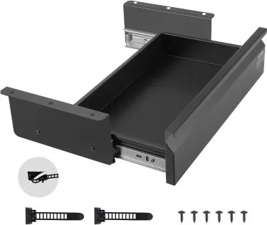 VEVOR Onderbureaulade 440x223x101 mm, Onderbureaulade, Verborgen Bureau-opbergorganizer, Pennenlade onder de tafel voor Zit-Sta werkplekken op Kantoor &amp; Thuis