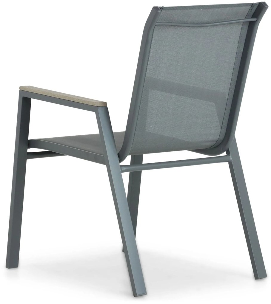 Tuinset 4 personen 180 cm Aluminium/textileen Grijs Domani Furniture Verde/Mateo