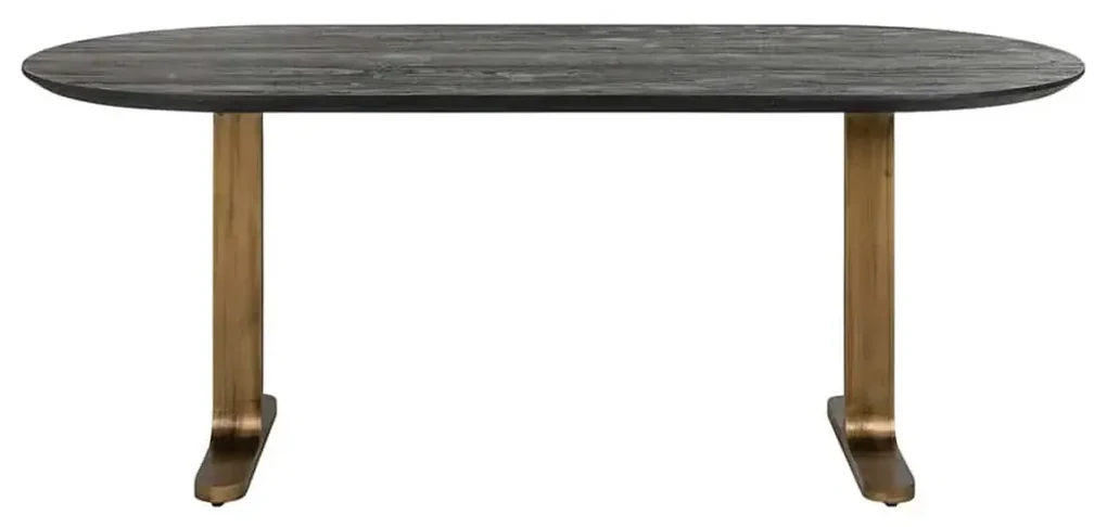 Richmond Interiors Revelin Ovale Eettafel Antiek Messing 235 Cm - 235 X 90cm.