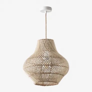 Magali Hanglamp Voor Aan Het Plafond Natuurlijk - Wit & Ø40 Cm - ↑35 Cm Magali - Sklum