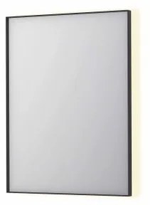 INK SP32 spiegel - 60x4x80cm rechthoek in stalen kader incl indir LED - verwarming - color changing - dimbaar en schakelaar - mat zwart 8410020
